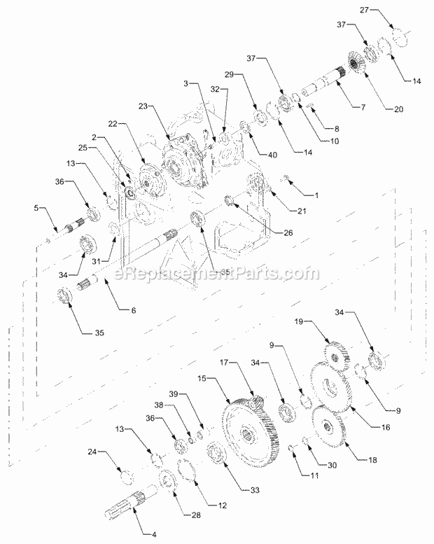 Pto Drive 1b065g & Before Diagram and Parts List for 5234DL 54AL544-710, 54BL544-710 Cub Cadet Lawn Tractor